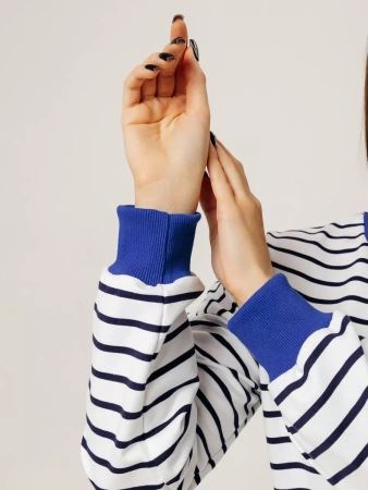 Кофта в полоску нарядная больших размеров джемпер