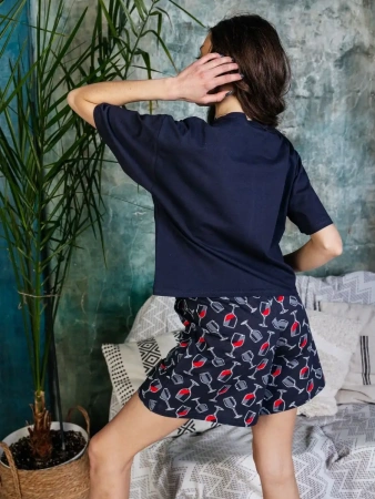 Пижама с шортами домашняя