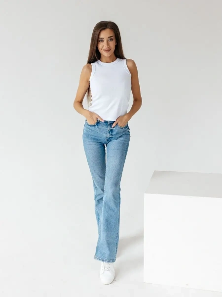 Топ под пиджак в рубчик спортивная майка МК558