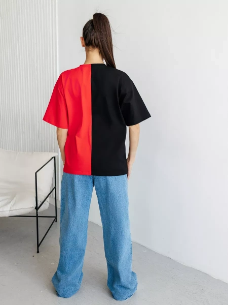 Футболка с принтом больших размеров спортивная ФК531