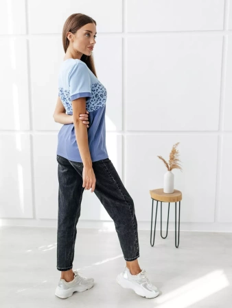 Футболка хлопок с принтом новогодняя больших размеров