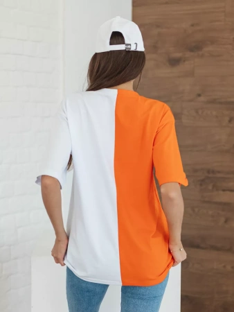 Футболка с принтом оверсайз больших размеров ФК531