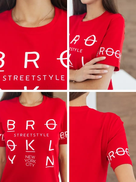 Футболка хлопок с принтом летняя больших размеров ФК562