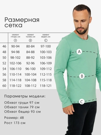 Лонгслив мужской с длинным рукавом больших размеров