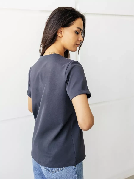 Футболка базовая хлопок с принтом больших размеров