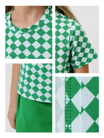 Футболка для девочки с принтом хлопок летняя пляжная