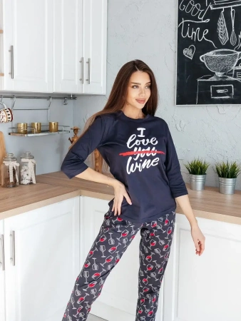 Пижама женская со штанами домашний костюм большие размеры