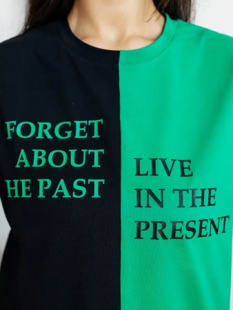 Футболка с принтом оверсайз больших размеров ФК531