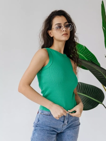 Топ под пиджак в рубчик спортивная майка МК558