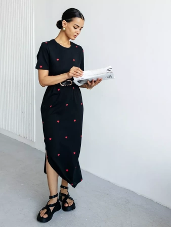 Платье женское трикотажное больших размеров хлопок ПЛК609