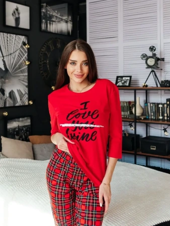 Пижама женская со штанами домашний костюм