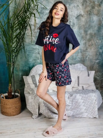 Пижама с шортами домашняя