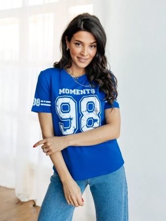 Футболка с принтом цифры больших размеров