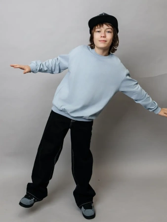 Свитшот школьный оверсайз базовый детский