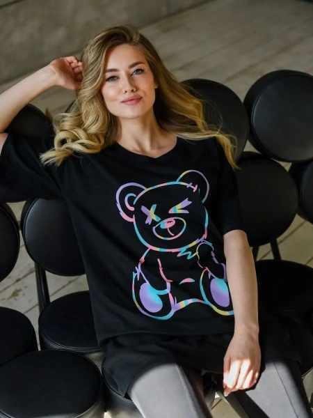 Туника женская домашняя платье больших размеров