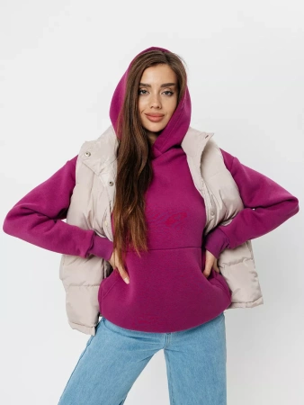 Однотонное худи с начесом