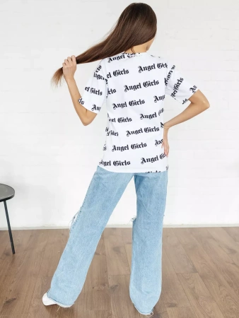 Футболка оверсайз с принтом большого размера