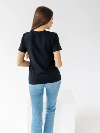 Короткая футболка приталенная одежда хлопок