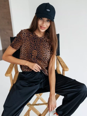 Футболка с принтом хлопок больших размеров новогодняя ФК561