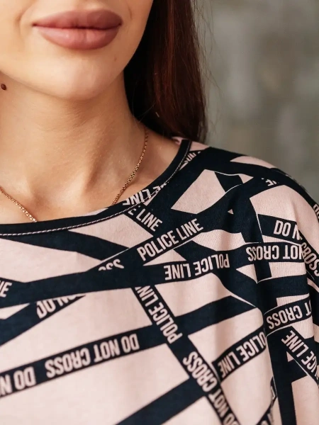 Туника женска оверсайз домашняя с принтом платье