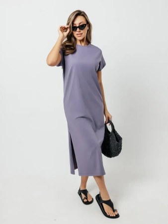 Платье женское летнее трикотажное больших размеров длинное