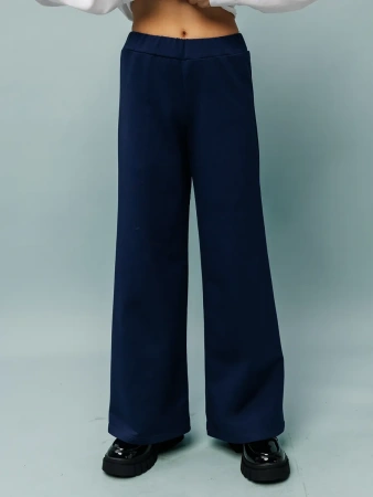 Брюки для девочки школьные палаццо широкие