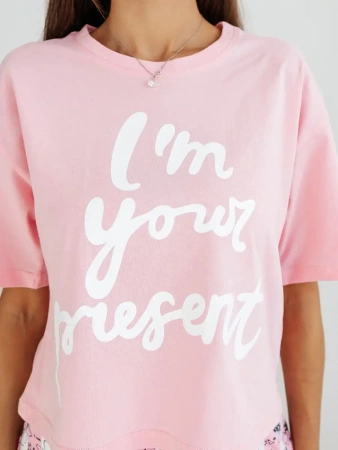 Пижама женская с шортами большие размеры хлопок