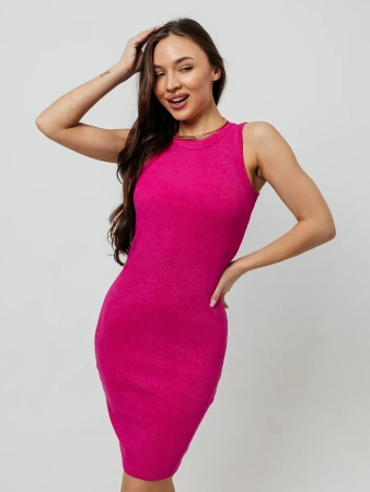 Платье женское в рубчик