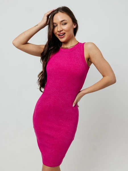 Платье женское в рубчик