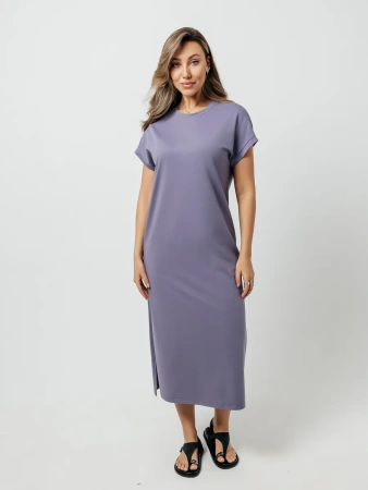 Платье женское летнее трикотажное больших размеров длинное