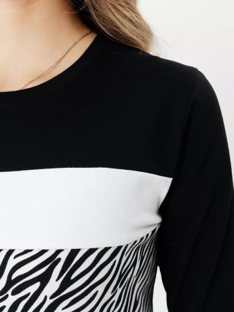 Платье мини с длинным рукавом