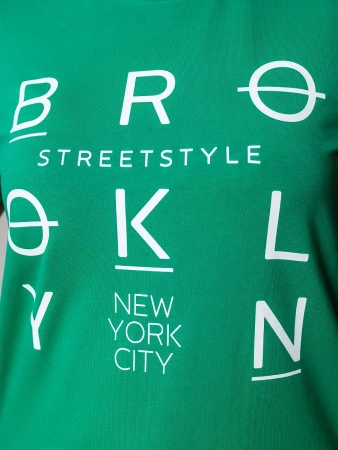 Футболка хлопок с принтом летняя больших размеров ФК562