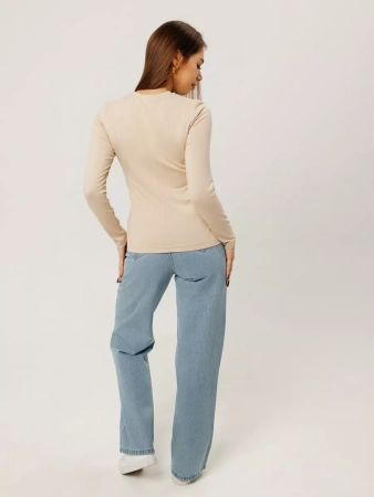 Лонгслив женский облегающий с принтом дк573