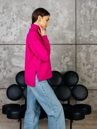 Джемпер женский с горлом свитер больших размеров дф539