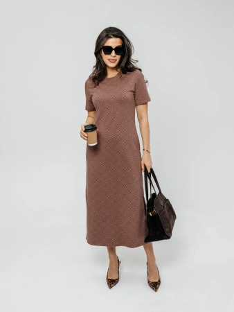 Платье женское трикотажное больших размеров длинное ПЛК609