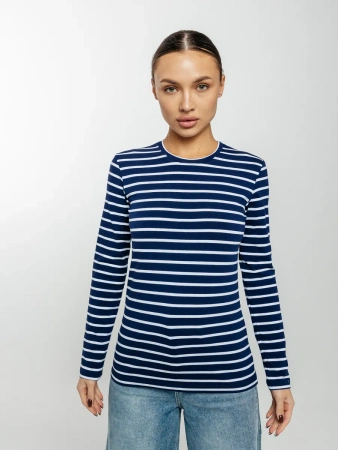 Лонгслив тельняшка большого размера джемпер