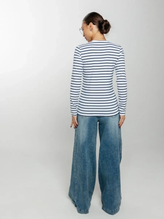 Лонгслив тельняшка большого размера джемпер