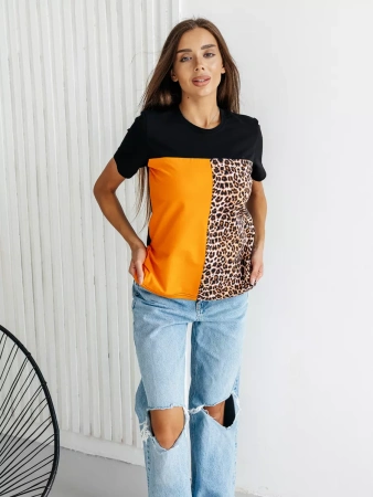 Футболка хлопок с принтом летняя больших размеров