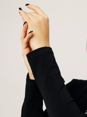 Лонгслив женский облегающий с принтом дк573