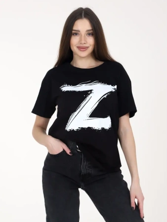 Футболка женская оверсайз с принтом Z