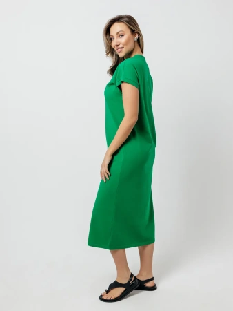 Платье женское летнее трикотажное больших размеров длинное