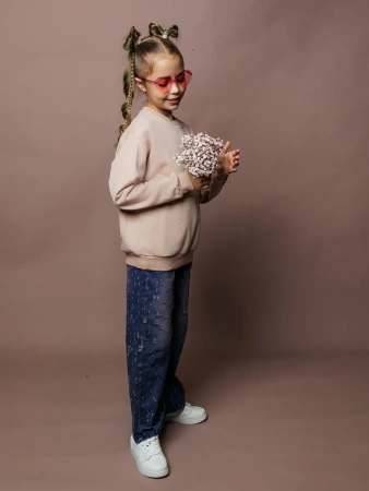 Свитшот детский базовый оверсайз теплый