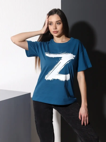 Футболка женская оверсайз с принтом Z