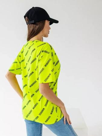 Футболка оверсайз с принтом большого размера