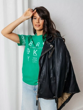 Футболка хлопок с принтом летняя больших размеров ФК562