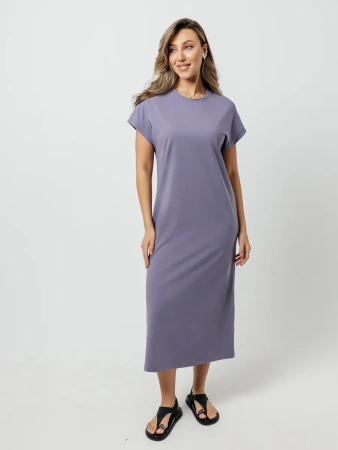 Платье женское летнее трикотажное больших размеров длинное