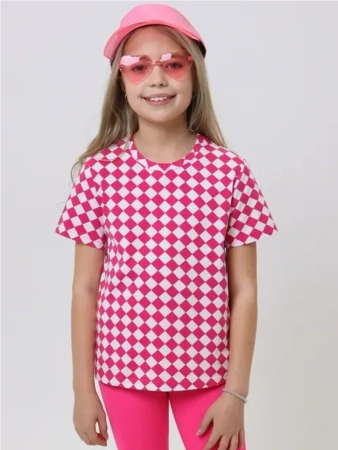 Футболка для девочки с принтом хлопок летняя пляжная
