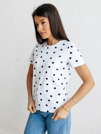 Футболка с принтом хлопок больших размеров новогодняя ФК561