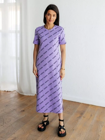 Платье футболка женское с принтом больших размеров ПЛК609