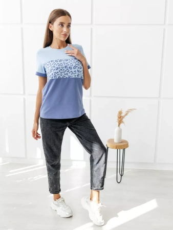 Футболка хлопок с принтом новогодняя больших размеров